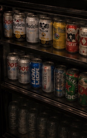 Cold beer selection